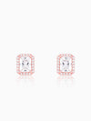 Rose Gold Zircon Heartfelt Shine Earrings