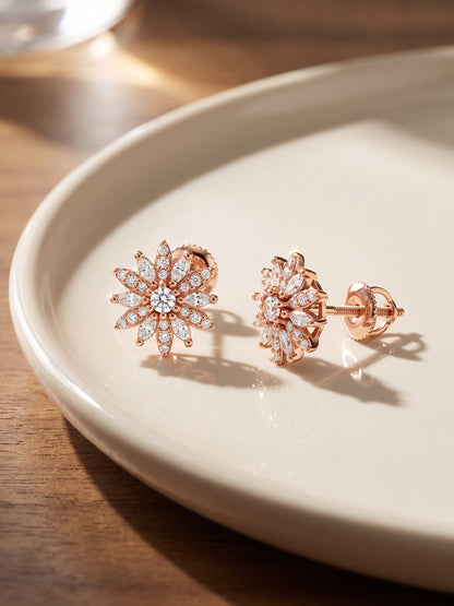 Rose Gold Fresh Flora Earrings