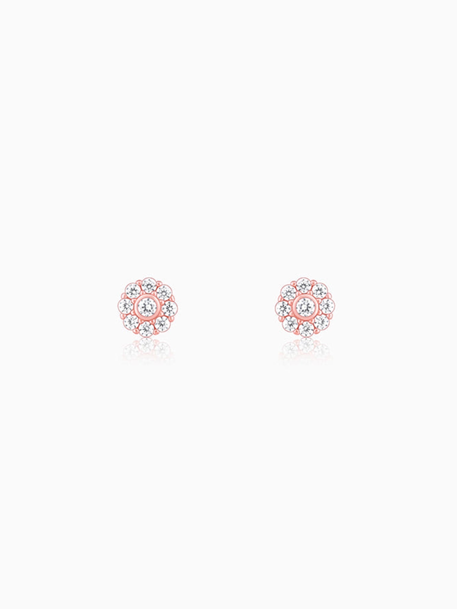 Rose Gold Zircon Eclipse Earrings