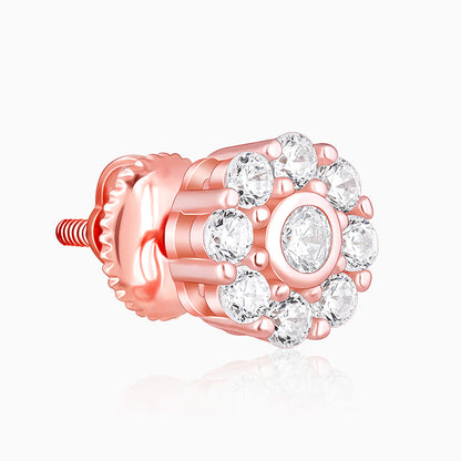 Rose Gold Zircon Eclipse Earrings