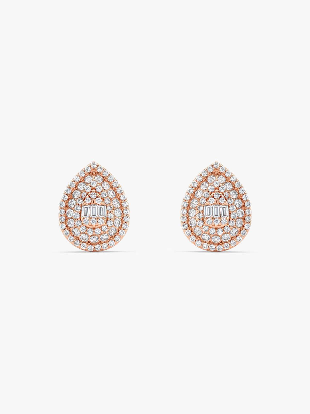 Rose Gold Dazzling Drop Earrings