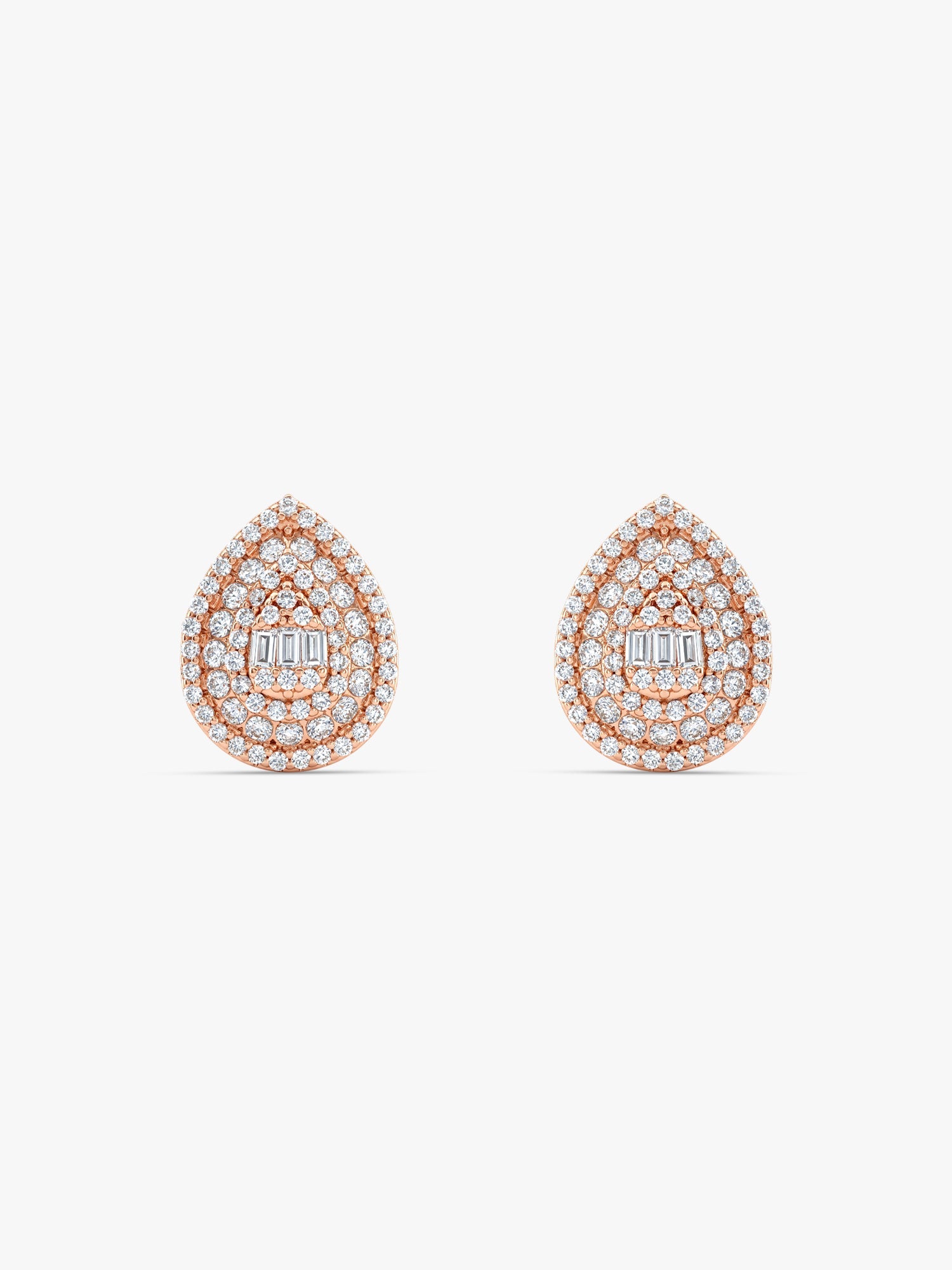 Rose Gold Dazzling Drop Earrings
