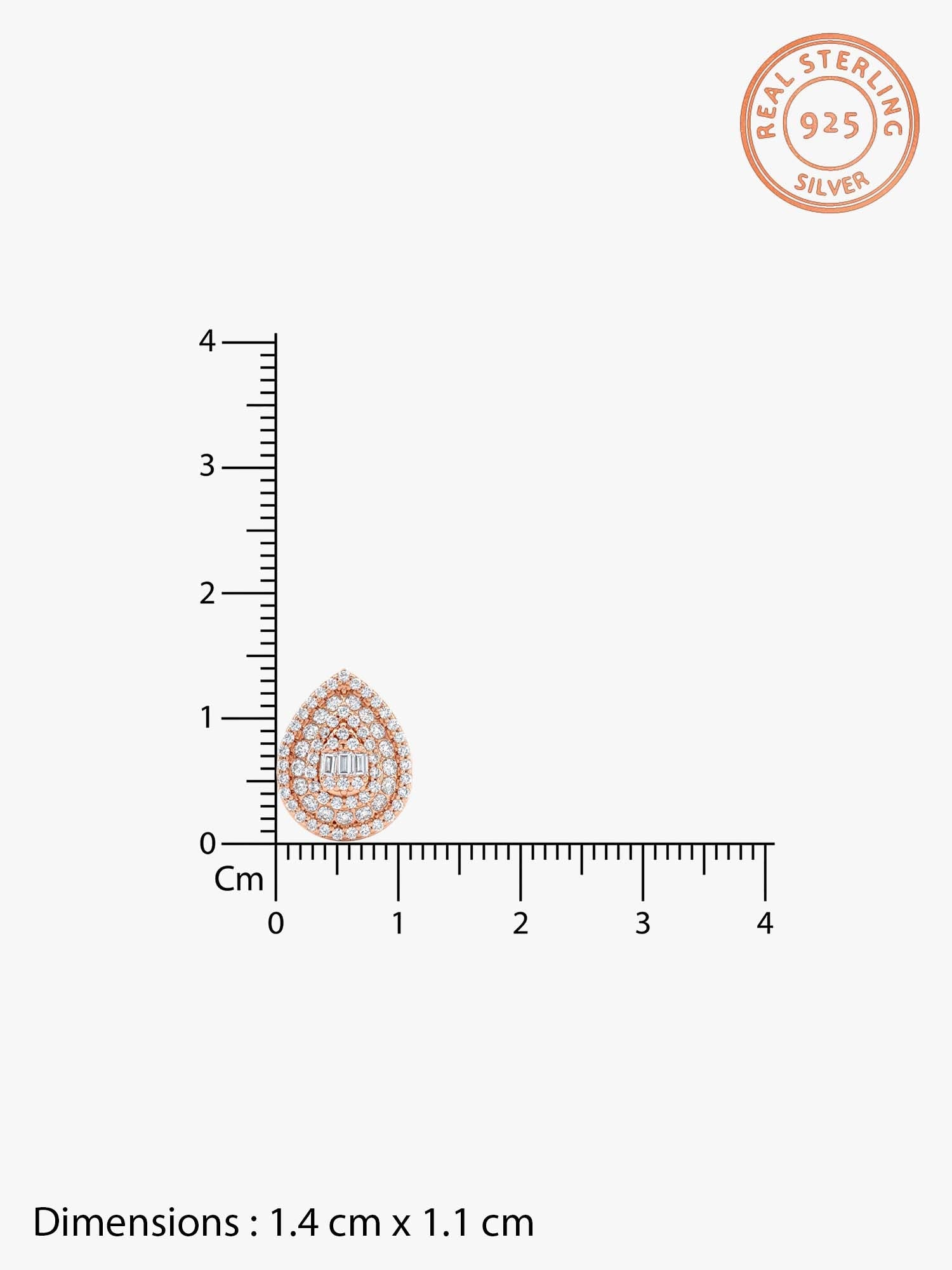 Rose Gold Dazzling Drop Earrings