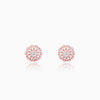 Rose Gold Floral Work Earrings