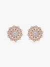 Rose Gold Floral Work Earrings