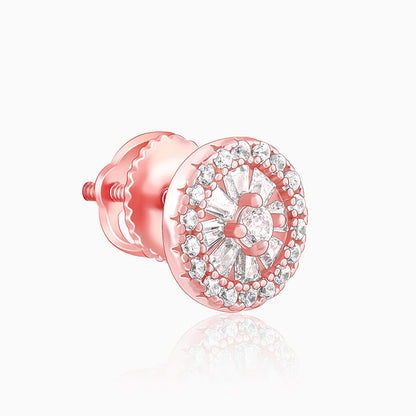 Rose Gold Floral Wheel Earrings