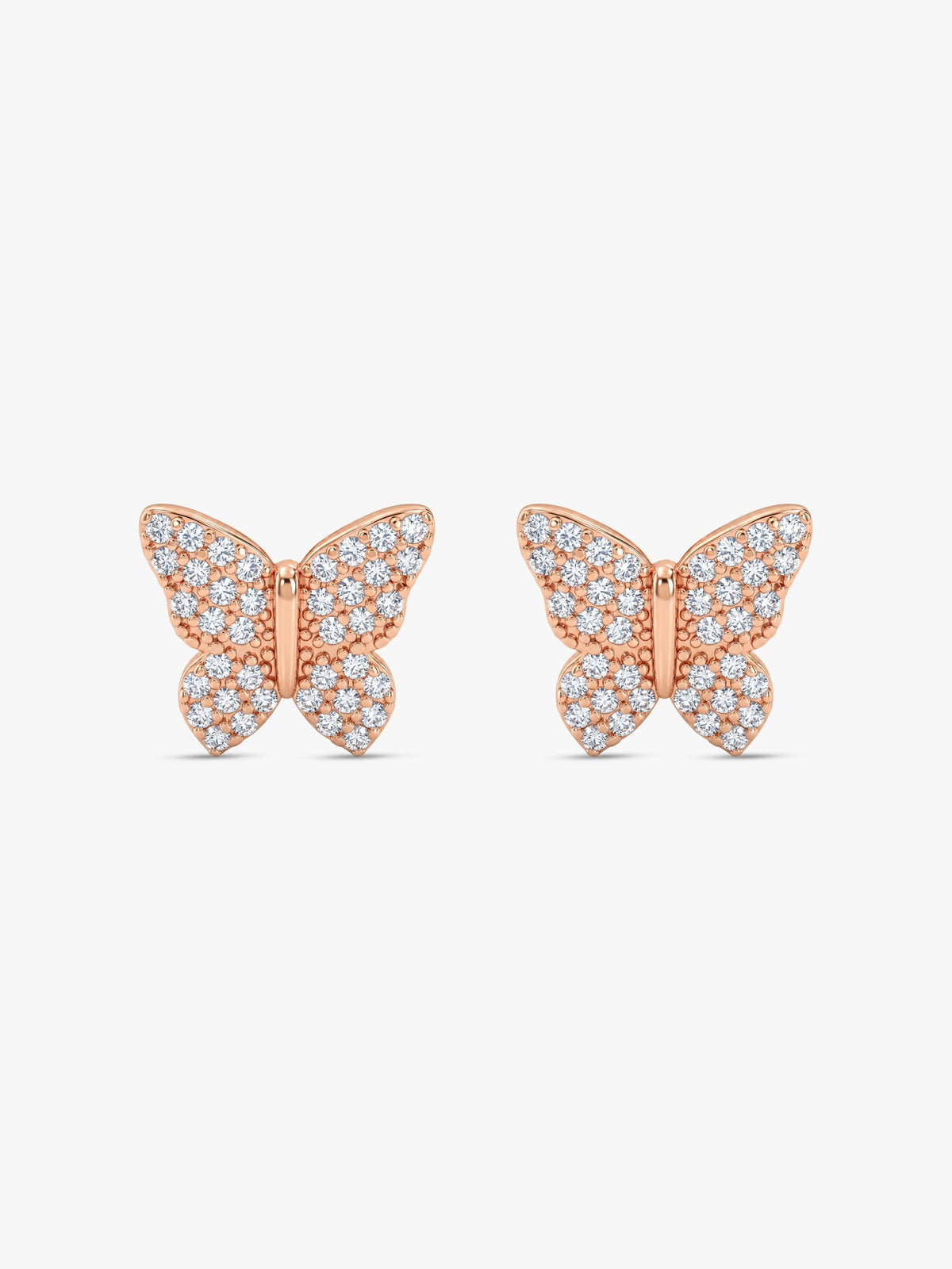 Rose Gold Skipper Butterfly Earrings