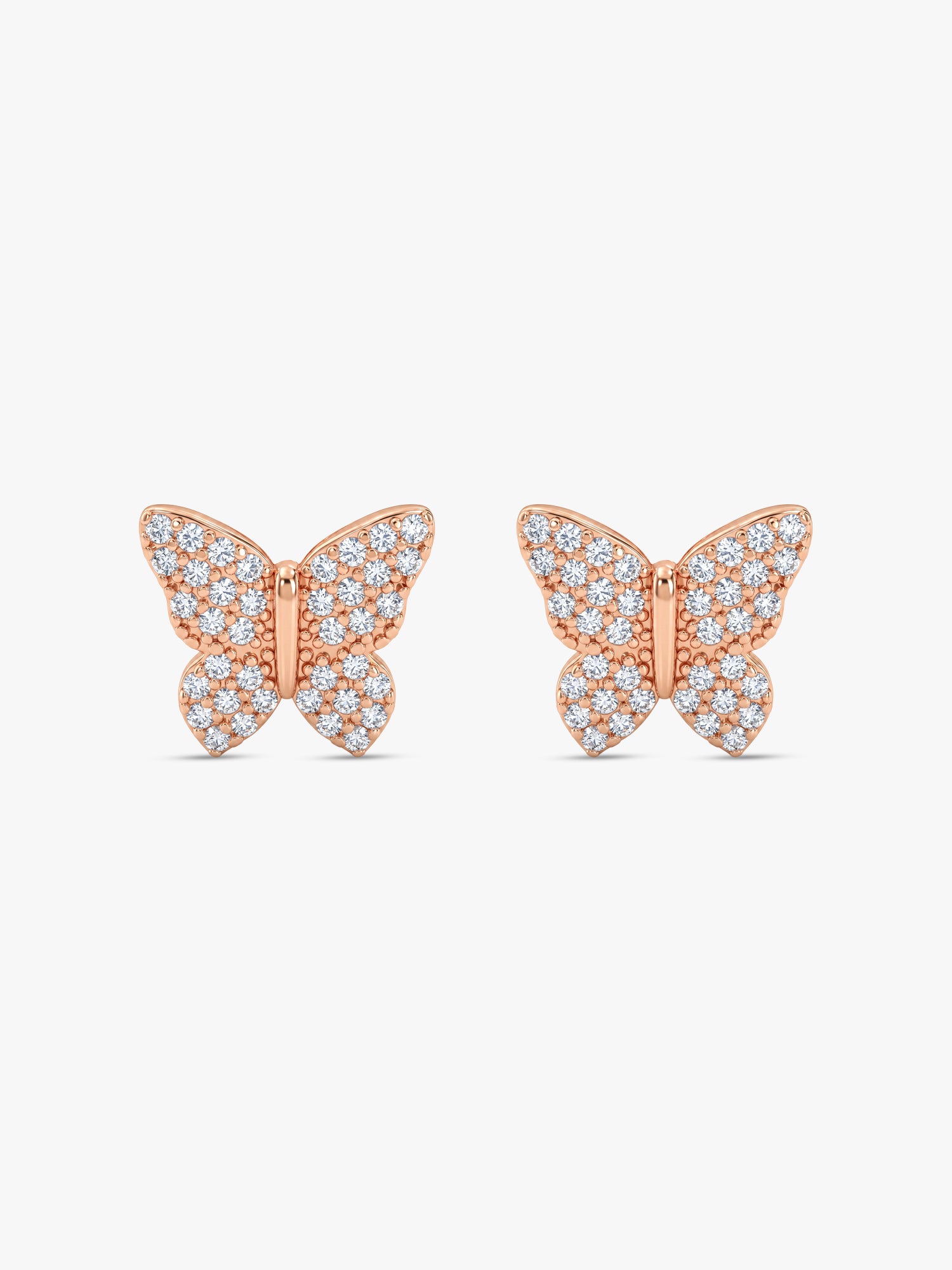 Rose Gold Skipper Butterfly Earrings