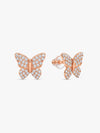 Rose Gold Charming Butterfly Pendant with Link Chain
