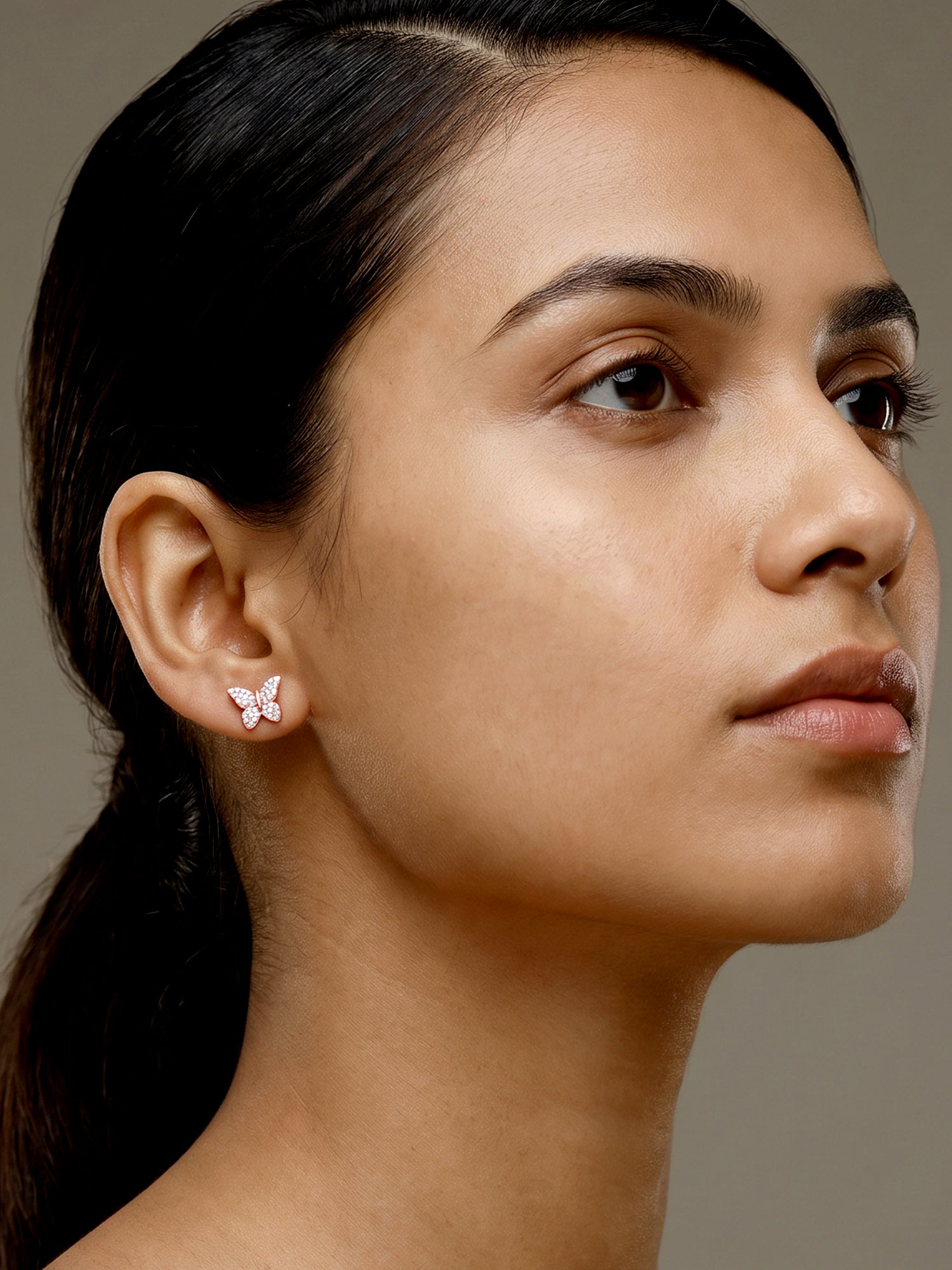 Rose Gold Skipper Butterfly Earrings