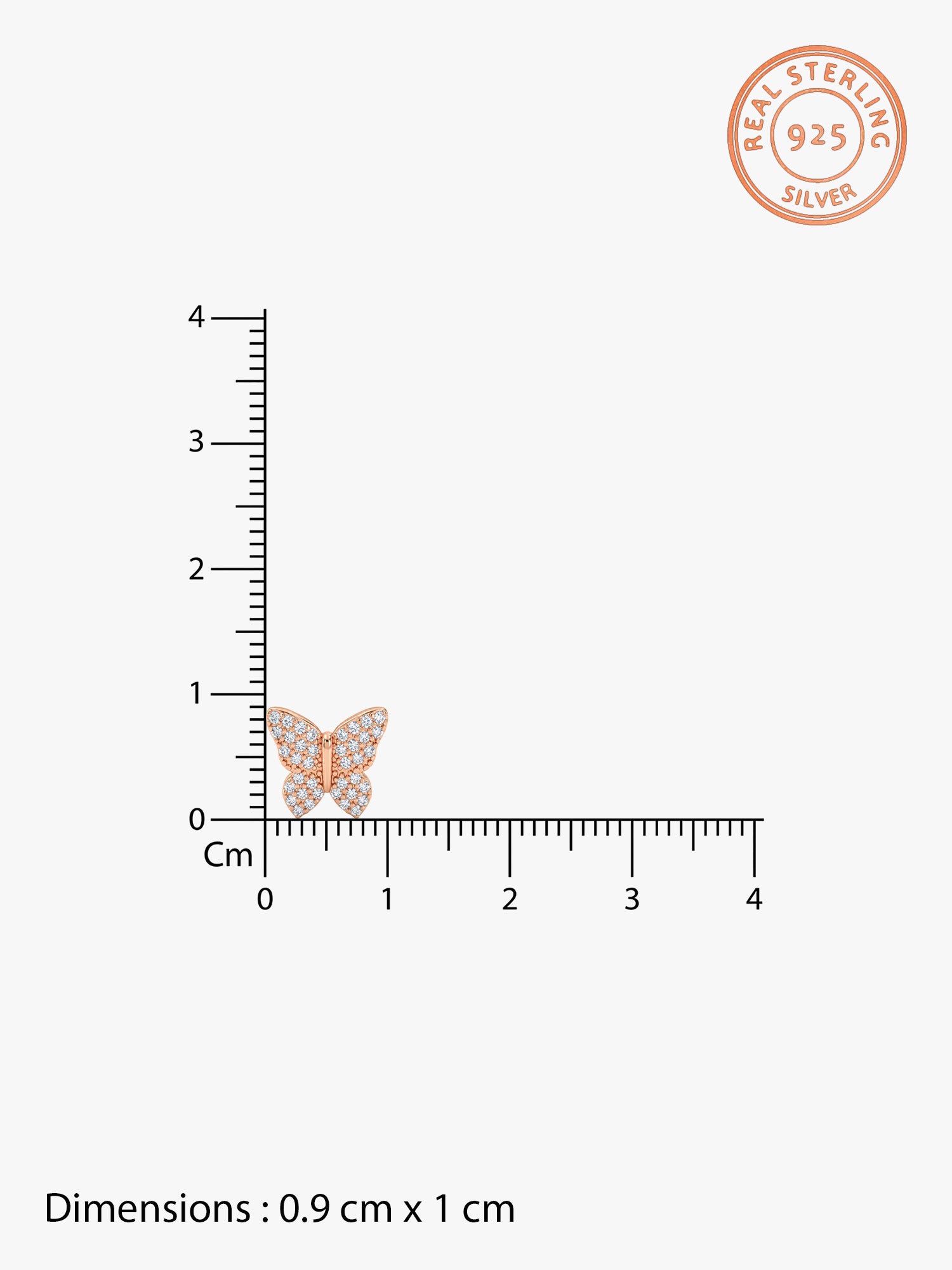 Rose Gold Skipper Butterfly Earrings