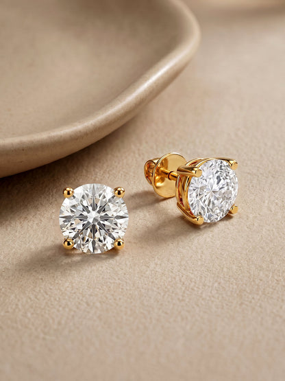 Golden Zircon Earrings