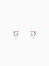 Rose Gold Solitaire Heart Pendant With Link Chain