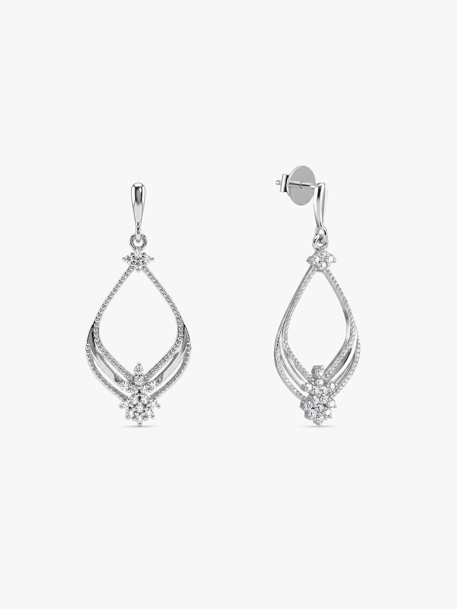 Silver Princess Earrings