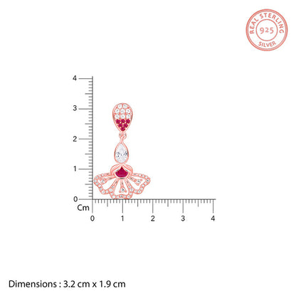 Rose Gold Crowning Eyebright Dangler Earrings