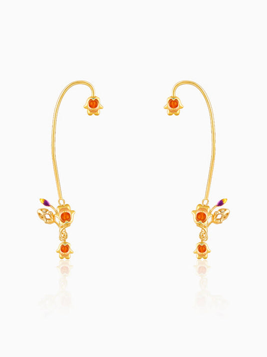 Golden Classic Bell Mallow Convertible Earrings