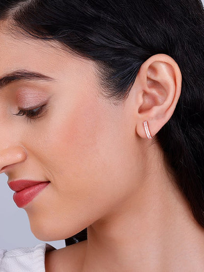 Rose Gold Slender Earrings