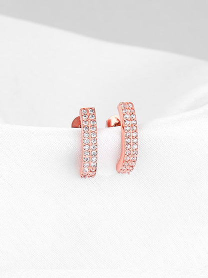 Rose Gold Slender Earrings