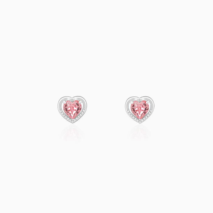 Silver Valentine Stud Earrings