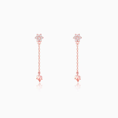 Rose Gold Swish of Shine Earrings