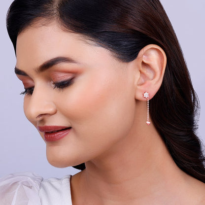 Rose Gold Swish of Shine Earrings