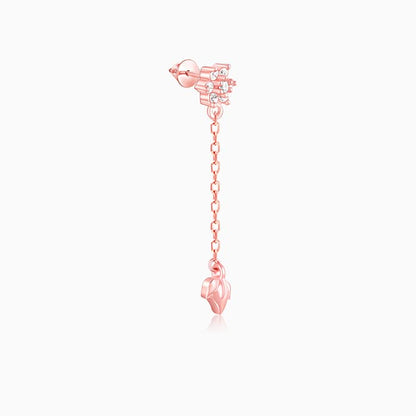 Rose Gold Swish of Shine Earrings