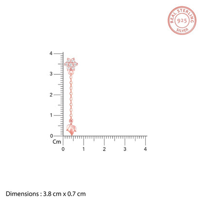 Rose Gold Swish of Shine Earrings