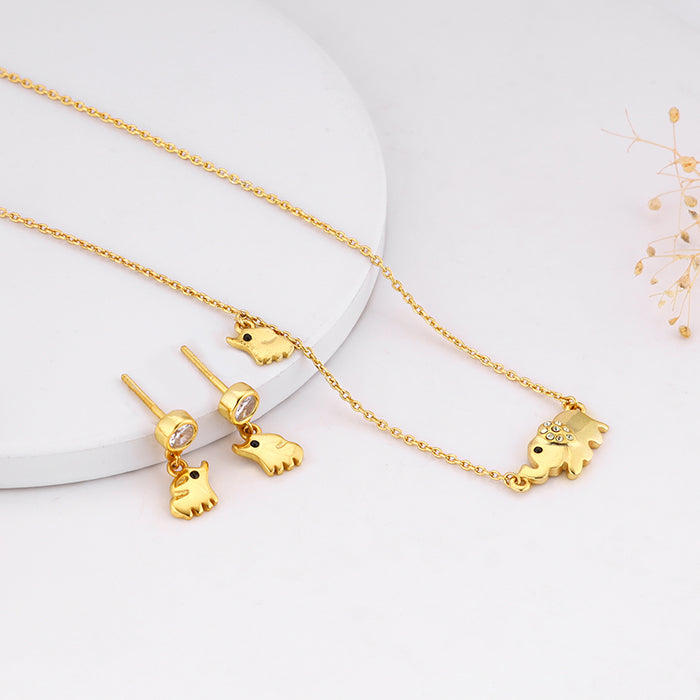 Elephant Necklace Garnet/Diamonds Sterling Silver/14K Yellow Gold | Jared