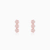Rose Gold Studded Flower Earrings