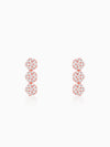 Rose Gold Studded Baguette  Necklace