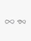 Silver Infinity Heart Earrings