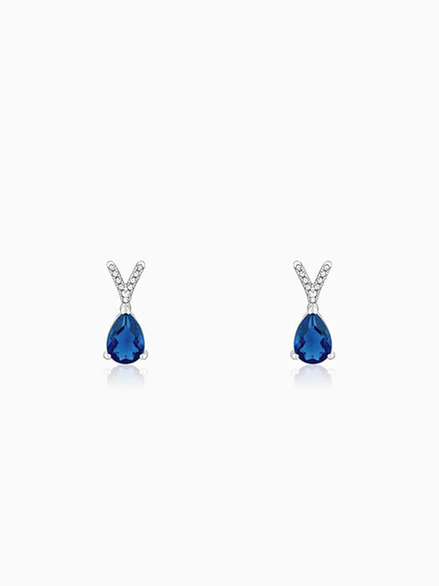 Silver Midnight Blue Earrings