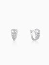 Silver Zircon Elegant Loop Earrings