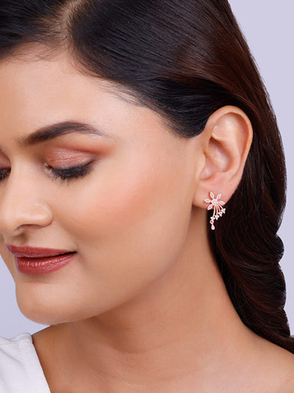 Rose Gold Wings of Shine Earrings