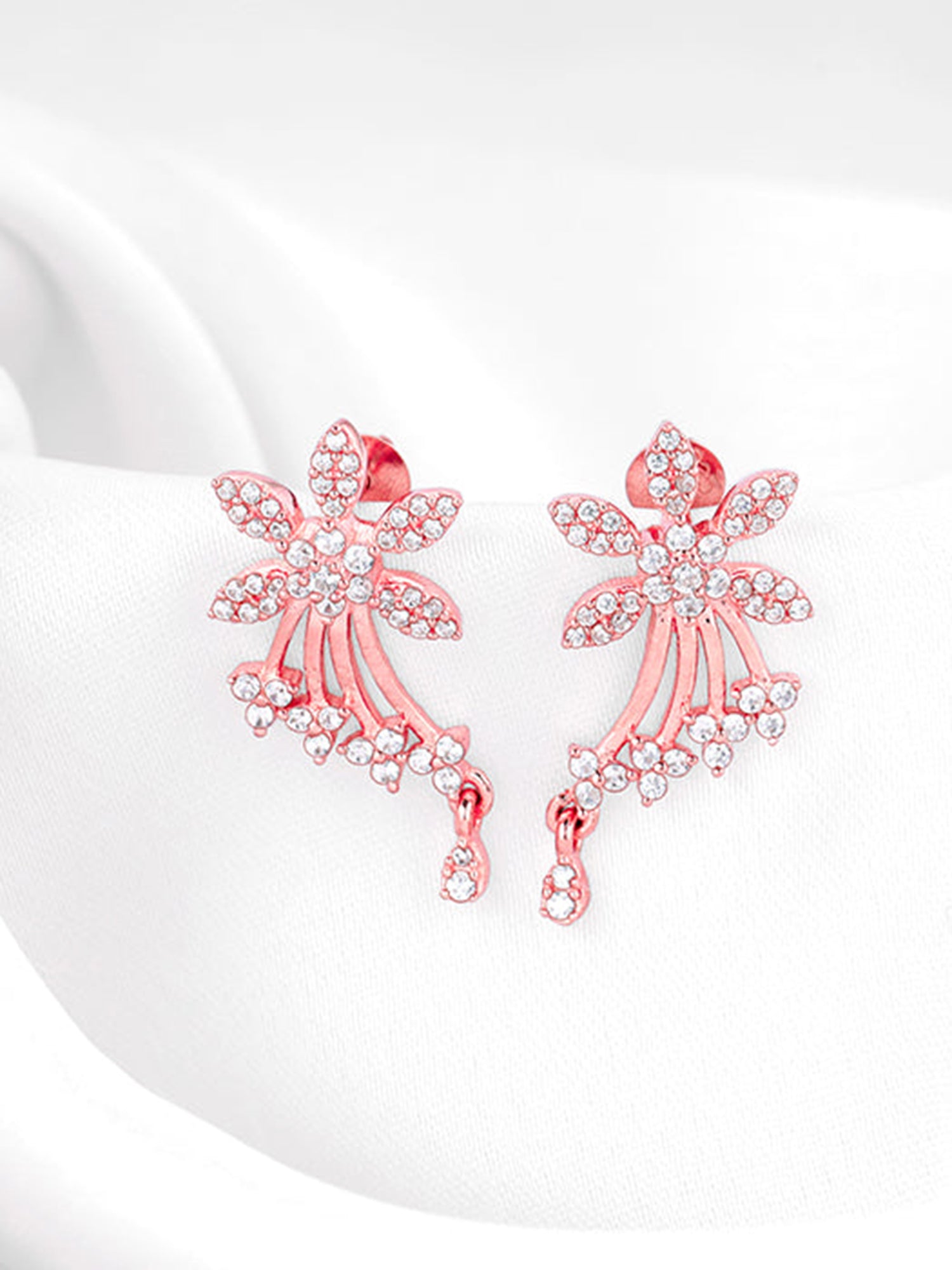 Rose Gold Wings of Shine Earrings