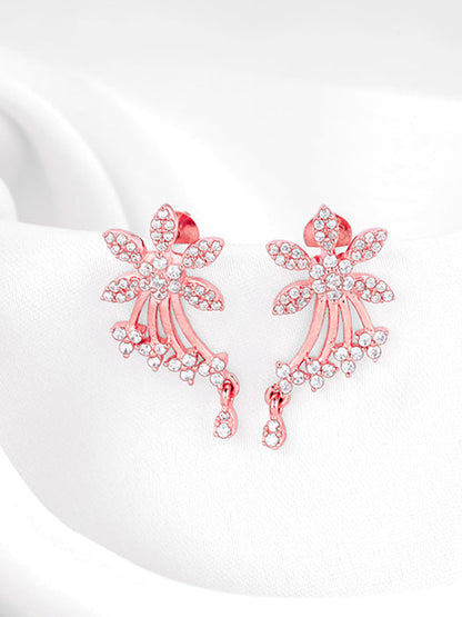 Rose Gold Wings of Shine Earrings
