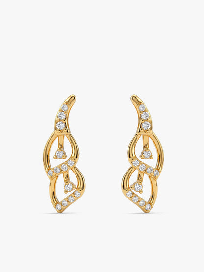 Golden Tiered Shine Earrings