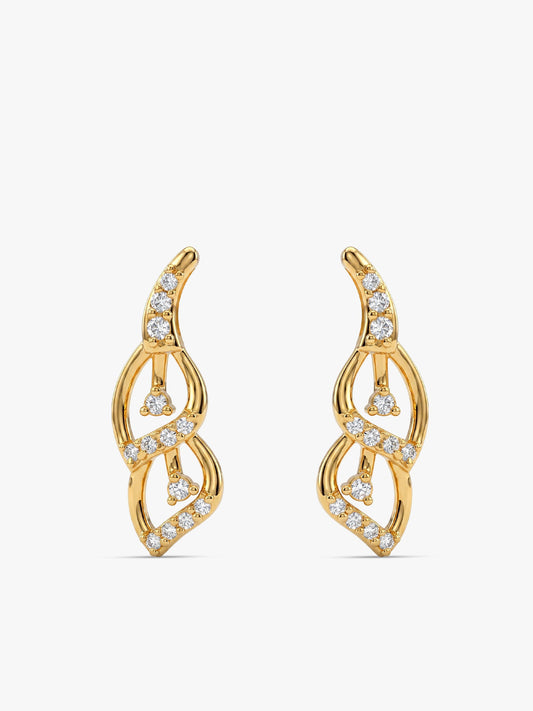 Golden Tiered Shine Earrings
