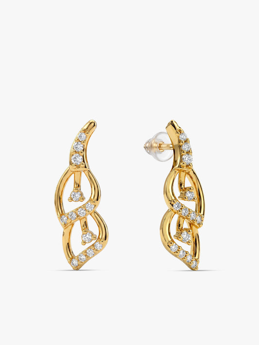 Golden Tiered Shine Earrings