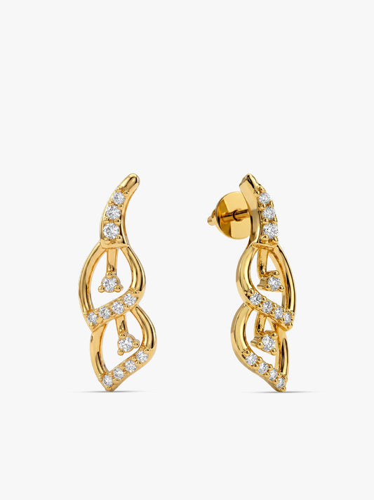 Golden Tiered Shine Earrings