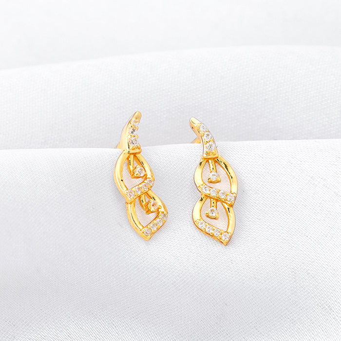 Golden Tiered Shine Earrings