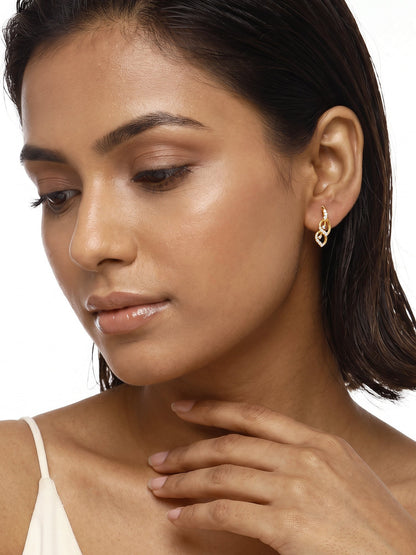Golden Tiered Shine Earrings
