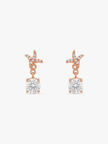 Rose Gold Twigs of Twinkle Earrings