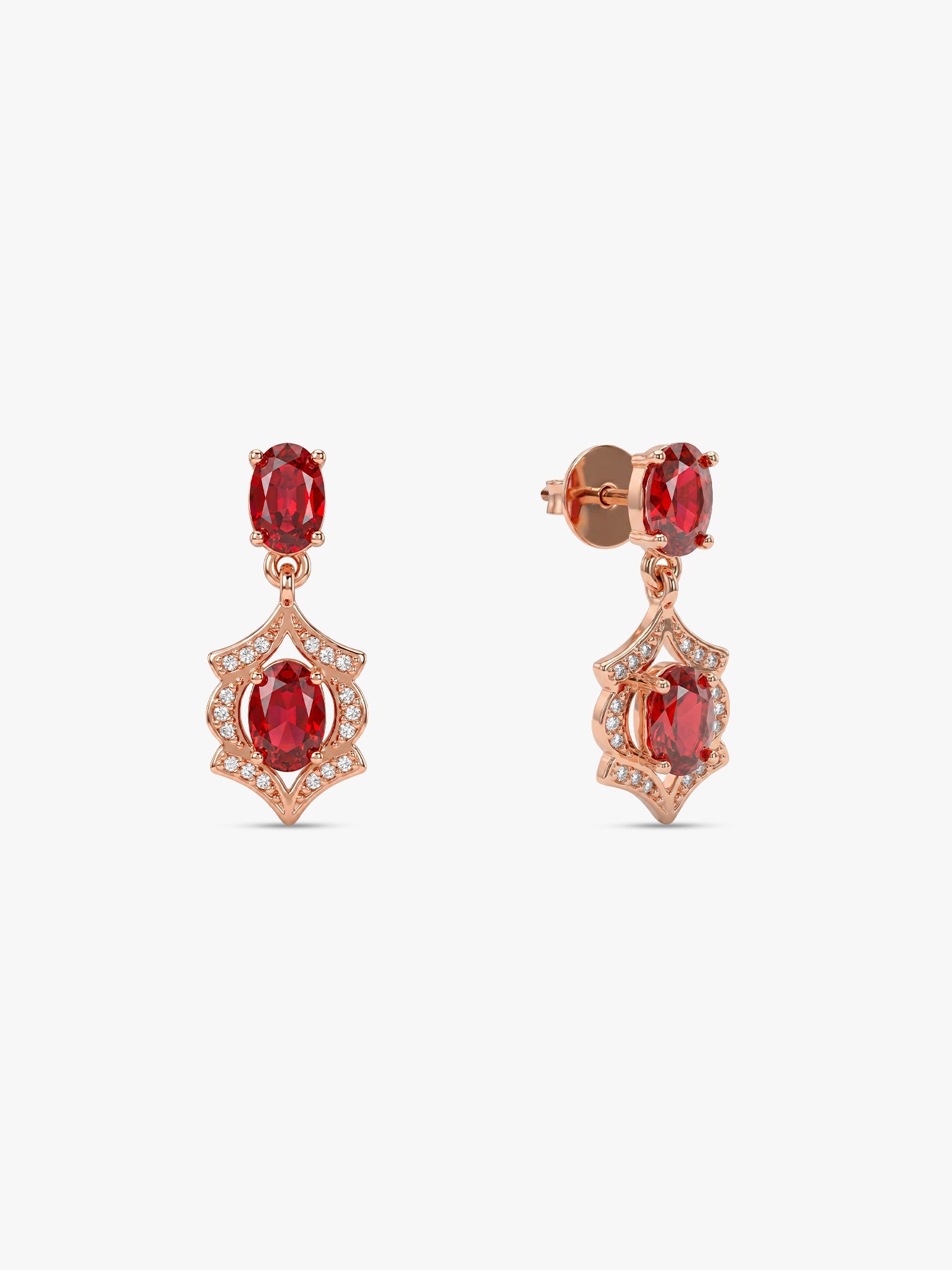 Rose Gold Pretty Woman Earrings