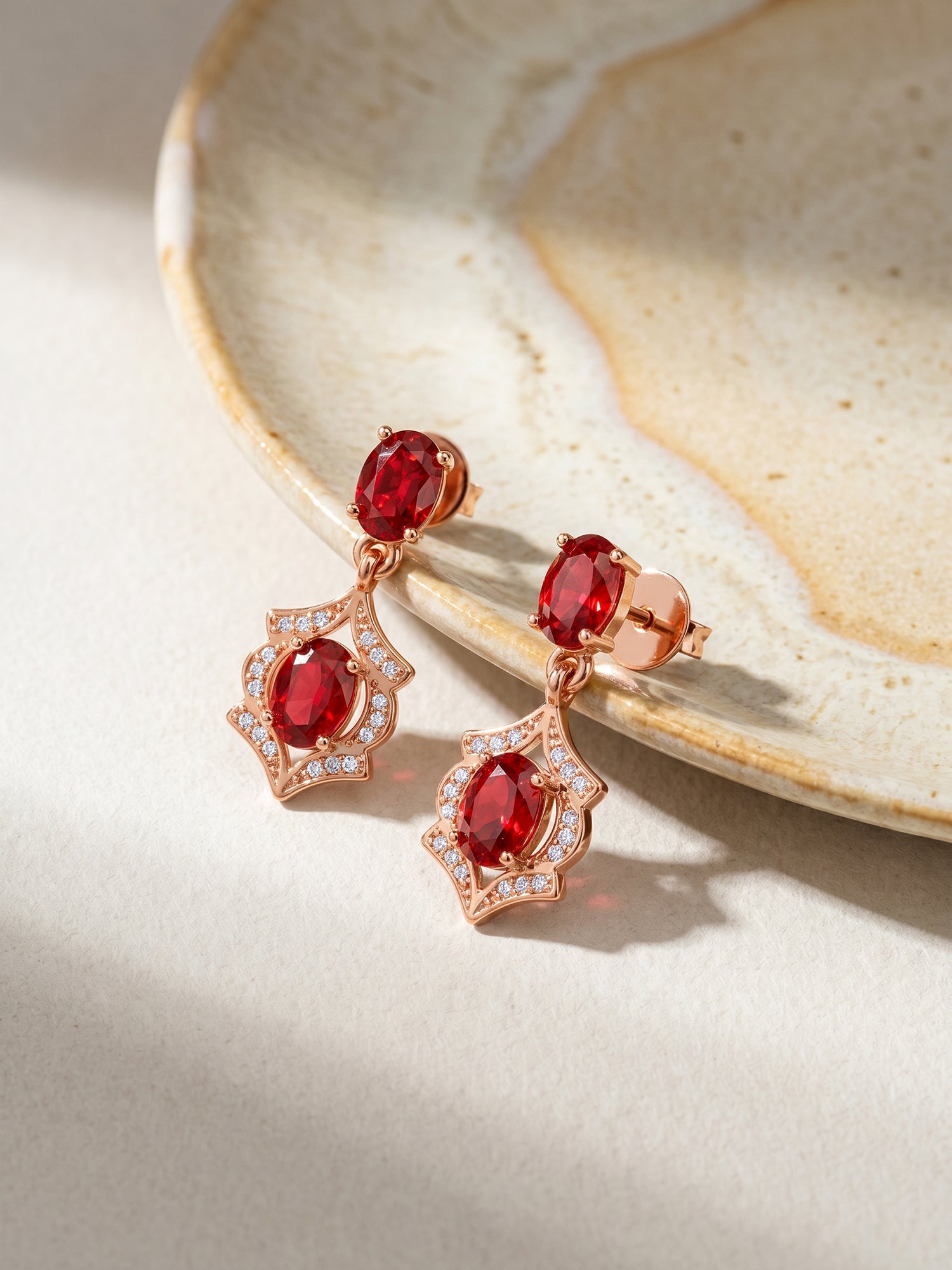 Rose Gold Pretty Woman Earrings