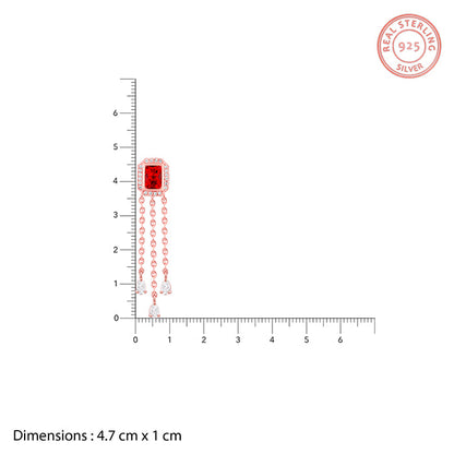 Rose Gold Raining Love Earrings