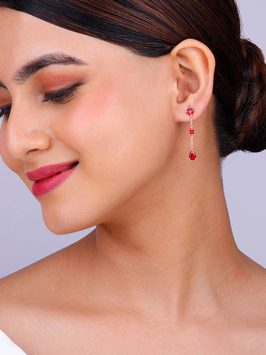 Rose Gold Queen of Love Earrings