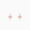 Rose Gold Pretty Heart Earrings