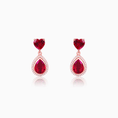 Rose Gold Love in Pink Earrings