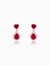 Rose Gold Love in Pink Earrings